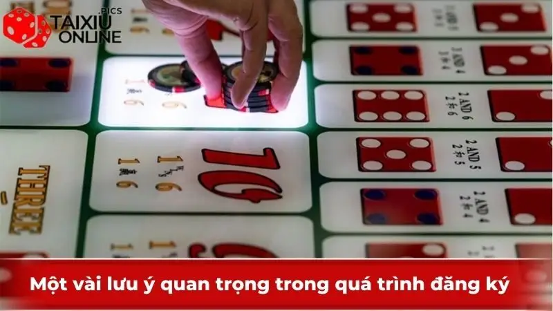 Một vài lưu ý quan trọng trong quá trình đăng ký